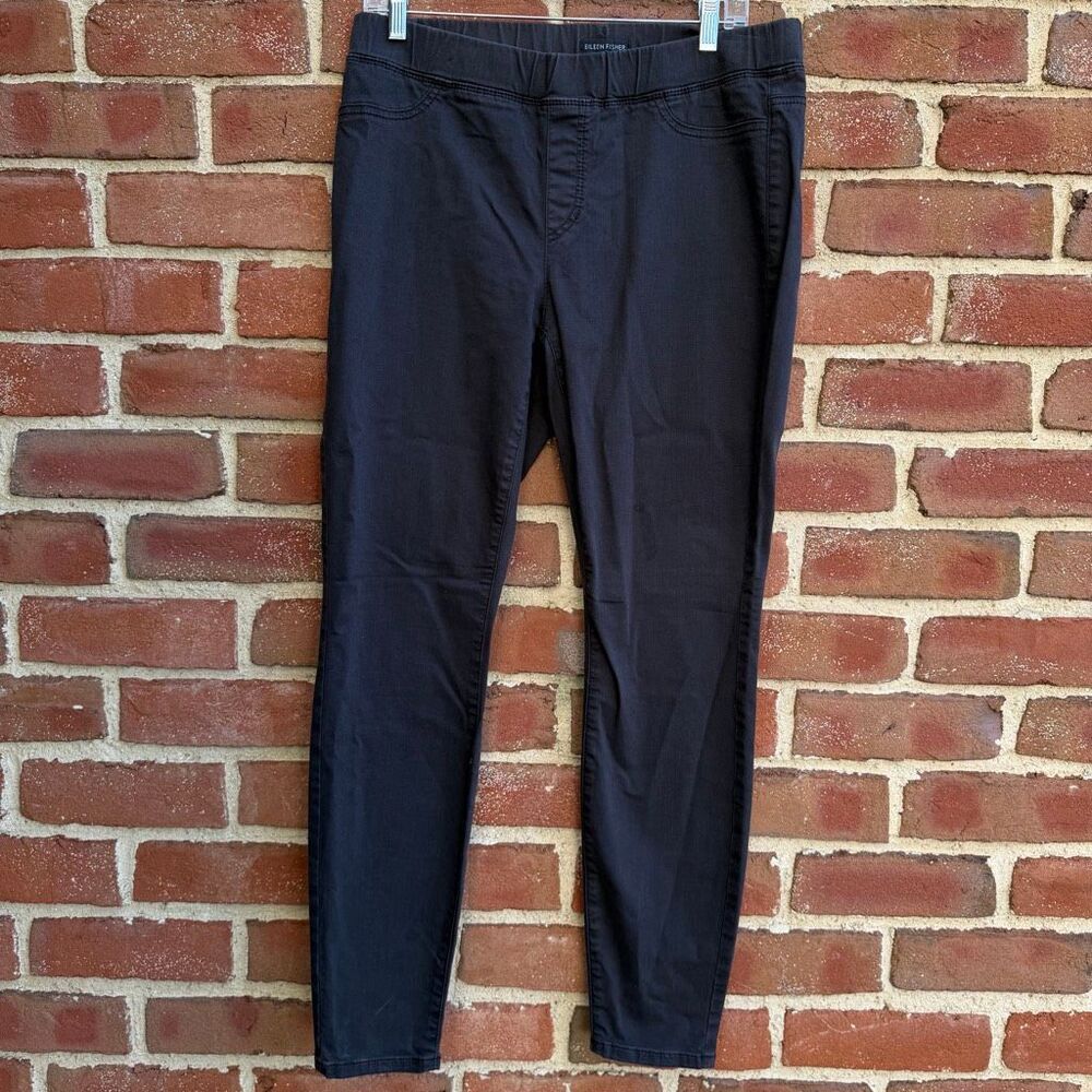 Eileen Fisher Women's Organic Cotton Stretch Jean Leggings Black Small NWOT